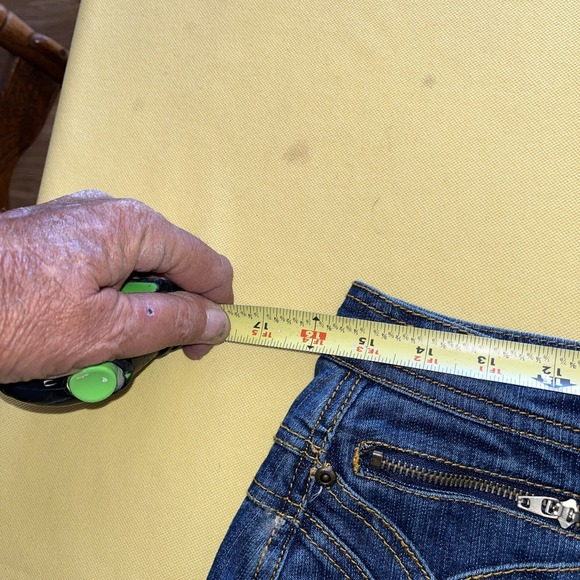 vtg no fuze denim skirt 10/12 pocket 1990's blue mid length - Picture 7 of 14